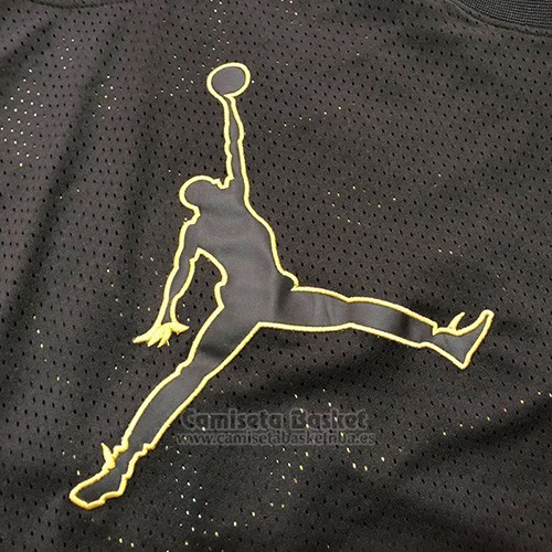 Camiseta Michael Jordan #23 Negro Oro